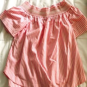 pink vineyard vines off the shoulder top